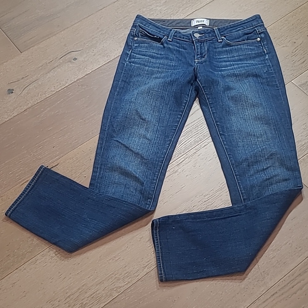 PAIGE Jeans Women's sz 26 Jimmy Jimmy Skinny Leg Low Rise Denim Jeans
